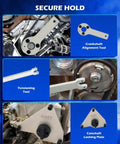 Crankshaft alignment and camshaft locking tools in 12 Piece 1.4L MultiAir Timing Tool Kit Pro Grade Engine Timing Belt Tool Set