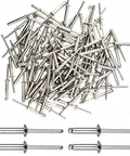 Bulk 100 Piece Aluminum Blind Rivets Kit with Closed End Pop Rivets, Rust Resistant, Heavy Duty Fastening