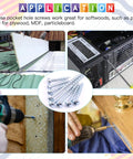 Application of 260 Piece Pocket Hole Screw Set With 8 Sizes Square Drive Coarse And Fine Thread Self Tapping Screws