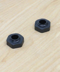 Heavy Duty Solar Bulkhead Connector Pair MC4 30A 1000V IP67 Black Waterproof Built For Tough Panels And Cables Includes Male And Female Bulkhead Connectors Bundle on a wood background