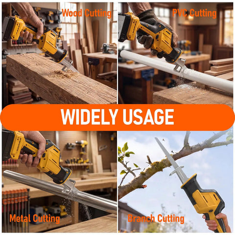 Cordless Reciprocating Saw Tool Only, 20V Max Battery Compatible, Includes 4 Blades for Wood and Metal Cutting, Battery Not Included