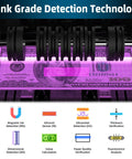 Fast Money Counter Machine For USD And EUR With Value Counting No Fuss Cash Counter Featuring UV IR MG DD Detection