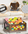 Wooden Dog Toy Basket With Slanted Front For Easy Reach Doggo Friendly Durable Toy Box And Bin For Dogs And Cats Large Storage