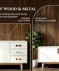 Killer Combo Solid Brass And Dark Walnut Wood T Bar Cabinet Knobs With Hefty Drawer Pulls For Modern Rustic Kitchen Cabinets And Bath Vanity Interior Hardware on white cabinet