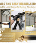 Installation of Two Pack 80 Lb Heavy Duty Double Loop Garage Door Extension Springs For 8x7 And 9x7 Doors Gold Finish Easy Install