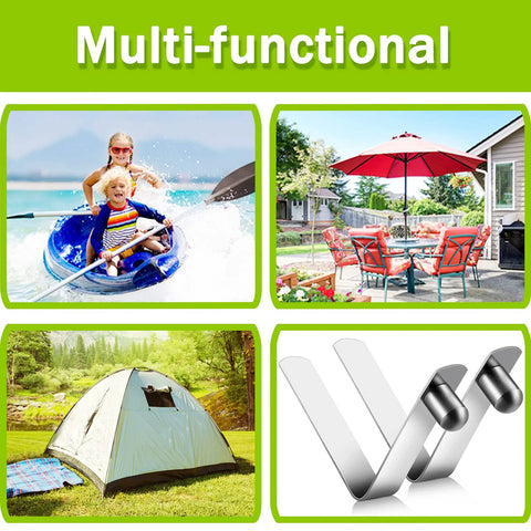 Heavy Duty Push Button Spring Clips Eight Pack For Kayak Paddle And Tent Pole Connections 6mm Stainless Steel Locking Tube Pins For Camping Outdoor Gear Silver Ideal For Outdoor Enthusiasts And Rugged Campsites Moxweyeni displayed for multi-functional use