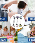 All Purpose 8 Inch Scissors 6 Pack With Comfort Grip For Office Desk Tasks Crafting Sewing Fabric And School Supplies