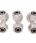 Heavy Duty 1/2 Inch Blue Air Compressor Piping Tube 200 Foot Hose Kit With Quick Connect Fittings, metal connectors for secure air tool connections.