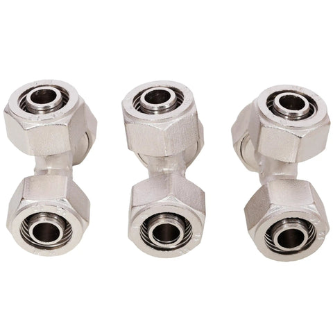 Heavy Duty 1/2 Inch Blue Air Compressor Piping Tube 200 Foot Hose Kit With Quick Connect Fittings, metal connectors for secure air tool connections.