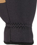 Close-up of Men's High Dexterity Open Cuff Work Gloves Built For The Daily Hustle With Breathable 3D Mesh And Reinforced Palm For Solid Grip And Sweet All Day Comfort In Black Barley Large.
