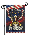 250th Anniversary USA Garden Flag Outdoor Double Sided Totally Patriotic Banner 12 X 18 Inch Eagle Stars And Stripes Design