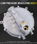 Low Pressure Gas Regulator KN 039-122 Garretson Style Converter for Natural Gas LP Small Engines shown from top view