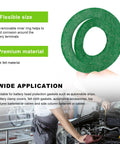 Battery Terminal Connectors 2 Pack Quick Disconnect Terminals With Anti Corrosion Pad Positive And Negative Top Post Ends For Car And Marine Use Durable Brass With Tin Plated Finish Easy Install, green anti-corrosion pads close-up view.