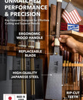 Pro Grade Japanese Pull Saw With Dual Rip And Crosscut Blades That Deliver Hella Sharp Cuts Through Dovetails Tenon Joints And Rough Lumber Without Any Fuss Or Snags Along The Way, showcasing ergonomic wood handle and steel blade.