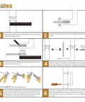 Gold Cabinet Handles 10 Pack Brushed Brass Pulls For Kitchen Cabinets And Dresser Drawers Champagne Gold Pull Hardware With 3 Inch Center To Center And Easy Installation Using Standard Or Breakaway Screws installation instructions diagram