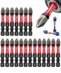 Diamond Coated Impact Screwdriver Bit Set With 20 Pieces Two Inch PH2 Phillips Driver Bits Magnetic S2 Steel Tips And Tubes Package For Pro Grade DIY Projects