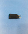 Hella Tough Thermal Miniature Circuit Breaker With Plug In Screw Fuse Terminal Block for 2 Amp 250V AC and 65V DC on blue background.