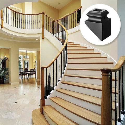 Iron Baluster Shoes For Half Inch Square Railings With Screws Satin Black 96 Pack Stair Flat Shoes For Wrought Iron Balusters And Spindles Heavy Duty Staircase Hardware To Beef Up Your Rails