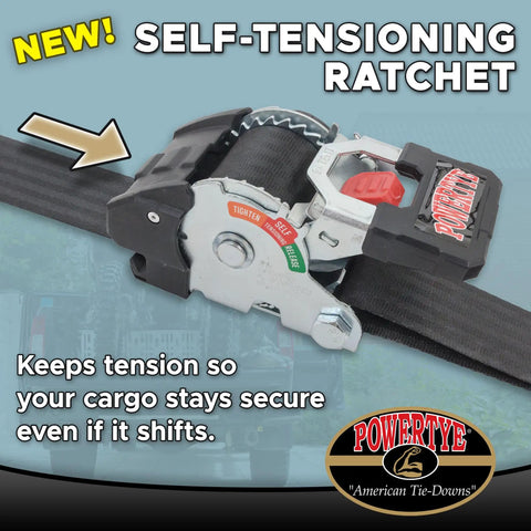 Heavy Duty 2 Inch X 10 Foot Retractable Ratchet Tie Down Straps With S Hooks detail