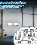 Garage Door Parts Installation Bundle Kit For 16 By 7 Feet Overhead Doors With Brackets Cables Hinges Rollers Screws Bearings And Bolts Replacement Set For Quick Home Garage Repairs