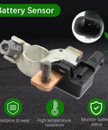 Direct Swap Battery Monitor Sensor Module For Chevy Gmc Buick Cadillac 2016 To 2023 Oe Number 13545954 showing battery sensor with high temperature resistance.