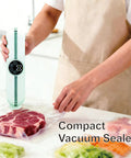 Three In One Handy Handheld Vacuum Sealer For Bags And Jars With Food Grade Seal Includes Ten Food Safe Bags in kitchen use