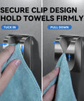 Magnetic Towel Hook Holder Set For Refrigerator And Kitchen Super Strong Magnets Keep Towels Secure Stainless Steel Dish Rag Hanger