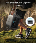 Person carrying SOLIX C1000 Gen 2 Portable Power Station With 2000W Continuous Output And 3000W Peak, 1024Wh LiFePO4 Battery outdoors