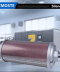 Exhaust Silencer For Air Compressors Dryers And Vacuum Pumps 1-1/2 Inch NPT Male Interface Heavy Duty Metal Housing