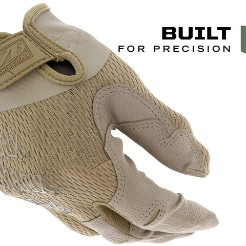 High-Dexterity 0.5mm AX-Suede Tactical Gloves With Secure Fit And Precision Feel For Airsoft, Paintball, Utility Work And Everyday Tasks Brown Medium Pro, showing the suede palm and flexible fit.