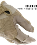 0.5mm High-Dexterity Tactical Work Gloves With Secure Fit And Precision Feel For Airsoft, Paintball, Hunting, DIY Projects, Men's Size Small, Brown