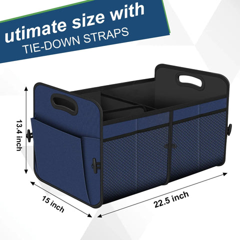 72L Large Car Trunk Organizer With Waterproof Collapsible Design And 11 Pockets Built Tough Car Storage For SUV Jeep And Sedan