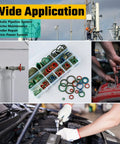 240 Pc All In One NBR Metal Bonded Sealing Washer Kit With 12 Sizes for hydraulic and oil pipe seals gaskets in use and storage