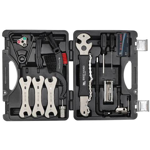 Pro Grade Bike Repair Tool Kit 22 Piece Set For Easy Maintenance And On The Go Fixes With Chain Rivet Extractor Tire Levers