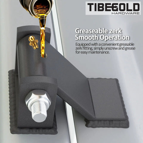 Heavy Duty Weld On Trailer Hinges With Grease Zerk 8 Pack, showing zerk fitting for maintenance and smooth operation.