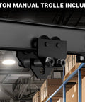 Heavy Duty Gantry Crane 6600 Lbs Capacity With Adjustable Height 8.53 To 12.47 Feet Steel I Beam Construction close-up view