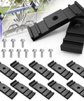 Chain Link Fence Sign Mount Bracket Set 12 Pack Fastener Clips For Standard Fence Sign Mounting And Banner Display Durable Plastic With Stainless Steel Bolt For Secure Easy Attachment