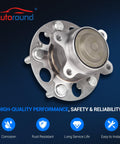 Rear Wheel Bearing And Hub Assembly For Honda Civic 2013 2014 2015 - 5 Lug With ABS - Bolt On Replacement, close-up view
