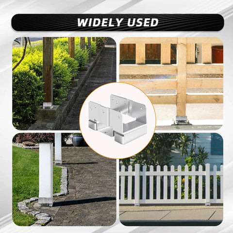 10 Pack 4x6 Post Base Brackets For Concrete Deck And Fence Post Anchor Base Holder Kit Heavy Duty Steel Silver Finish Weather Resistant Fits Standard 4x6 Posts Ideal For Balconies Fences Gazebos Pergolas