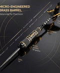 Detailed view of a single dart from the Six Pack Knurled Brass Darts With Steel Tips And Aluminum Shafts In An EVA Case, 20g Precision Barrels, O Ring Seal, And GlideXPro 130 micron Flights No 2 And Slim For Dead On Aiming, Tight Groups, And Customizable Accuracy.