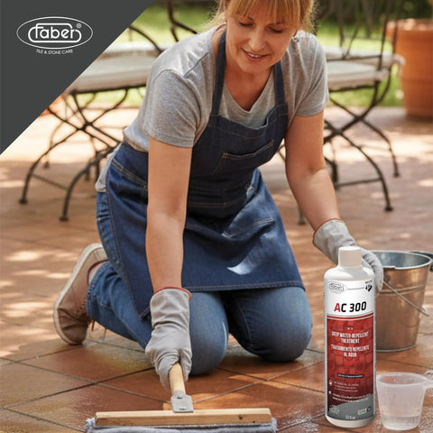 Top Shelf Breathable Stone Sealer With Heavy Duty Deep Penetrating Formula For Brick Terracotta And Tile Grout Pre Install Moisture Barrier Backer Board Protection No Sweat Waterproofing 1 Liter applied on tile floor