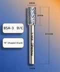 SA-3 Double Cut Tungsten Carbide Rotary Burrs One Quarter Inch Shank Cylindrical Die Grinder Bit for Metal and Woodworking