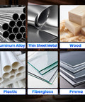Various materials including aluminum alloy, thin sheet metal, wood, plastic, fiberglass, and PMMA for 4241 HSS Step Drill Bit.