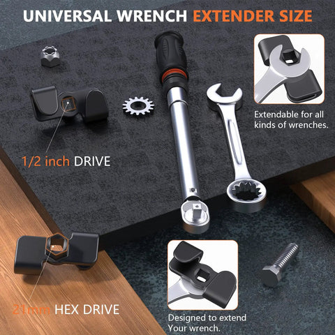 Heavy Duty Wrench Extender For One Half Inch Drive And Twenty One Millimeter Hex Drive with universal wrench tools.