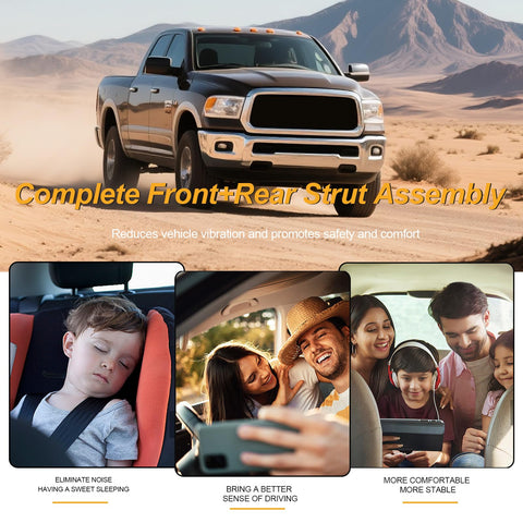 Cadillac Escalade ESV Front And Rear Shock Absorber Strut Assemblies With Magne Ride For 2015 To 2020 Models in action on desert road