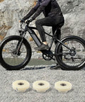 Cyclist with 95RX Ebike Gear Set Replacement Parts 40T And 18T Nylon Gears For 6mm Internal Shaft 3 Piece Repair Kit visible