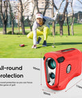 Silicone Case For Pro X3 X3 Plus Golf Laser Rangefinder Red Protective Cover With Snug Fit On Golf Course