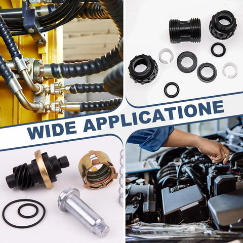 100 Pcs Nitrile O-Rings 1/2 In ID, 11/16 In OD, 3/32 In Thick, 70 Durometer Black Sealing Gaskets in automotive application