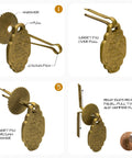 Installation steps for Brass Buddha Scepter Cabinet Pulls 2.4 Inch Set Of 2 For Furniture And Cabinetry Architectural Interior Design Hardware Solid Brass Drawer Pulls With Washer Set Ru Yi Style Accent For Custom Homes