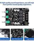 Bluetooth 5.0 200W Dual Channel HiFi Amplifier Module for DIY speakers, showing circuit board layout and control knobs